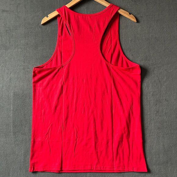 Coofandy Tank Top Red Sleeveless Y-Back Gym Fitness T-Shirt - Men's Size Small - Picture 2 of 5